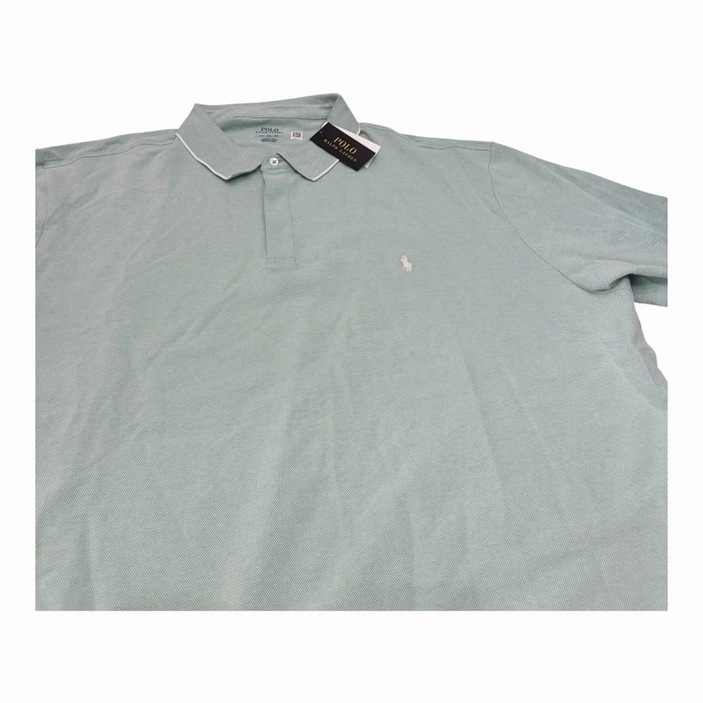 Polo Ralph Lauren Men's‎ Classic Fit Mesh Mint Green Polo Shirt 4XLT NWT